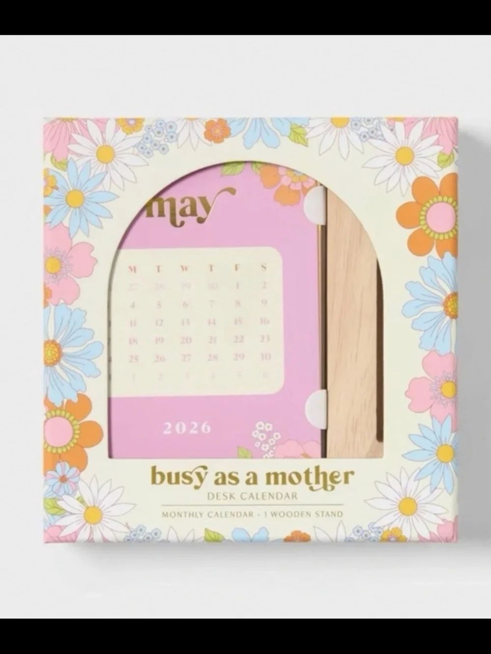 Mother's nwt Day 2026-2027 Desktop Calendar 6.42"x6.3'